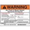 Warning: Arc Flash & Shock Hazard Appropriate PPE Required FLASH PROTECTION Arc Flash Boundary ___ Hazard Risk Category 4 Signs