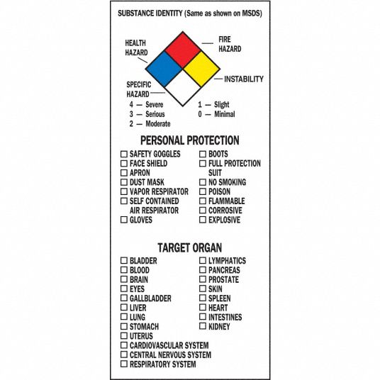 NFPA Label, Paper, 8