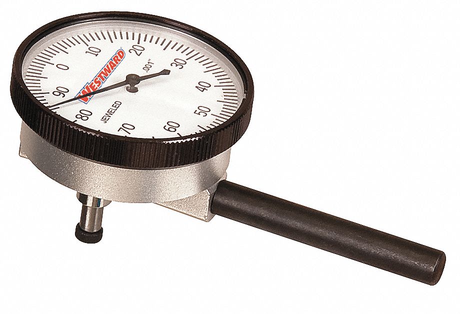 WESTWARD Item Dial Test Indicator, Range 0.200 in, Dial Reading 0100