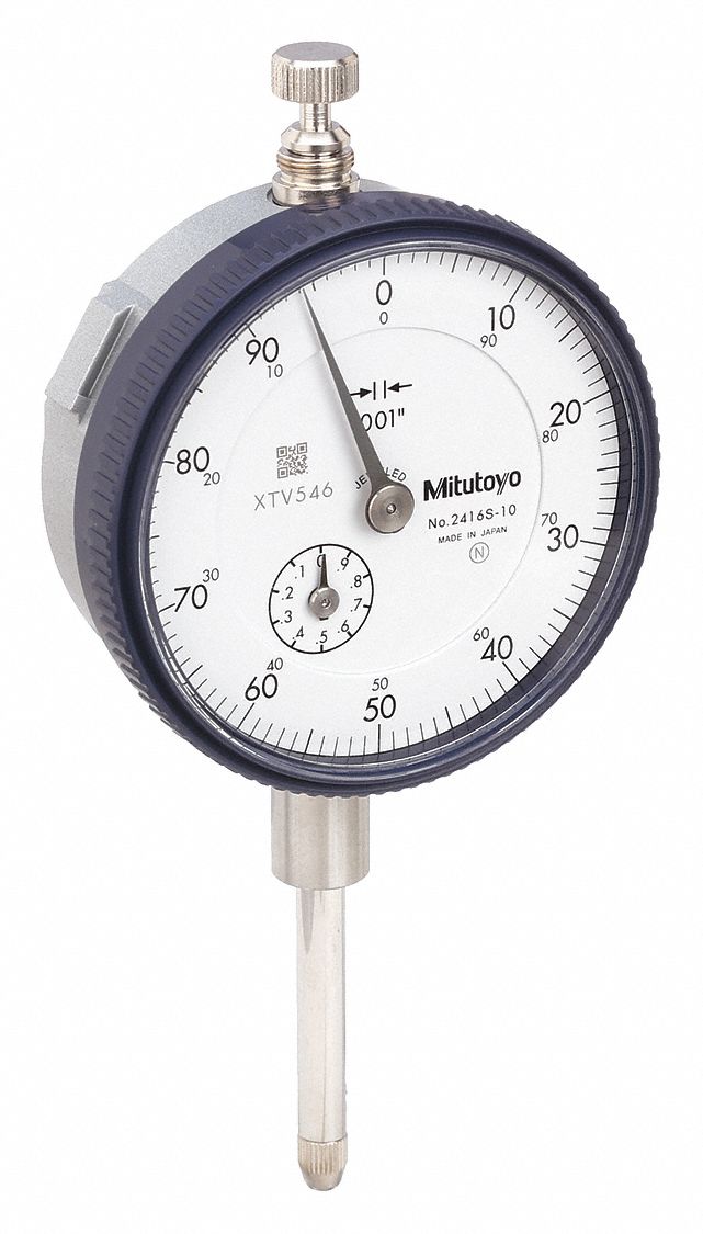 MITUTOYO, 0 in to 1 in Range, Continuous Reading, Dial Indicator - Lug ...