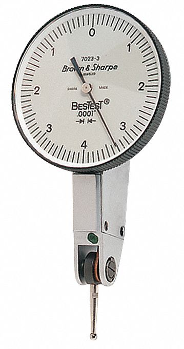 Horizontal Dial Test Indicator: 0 in to 0.008 in, Horizontal, Inch