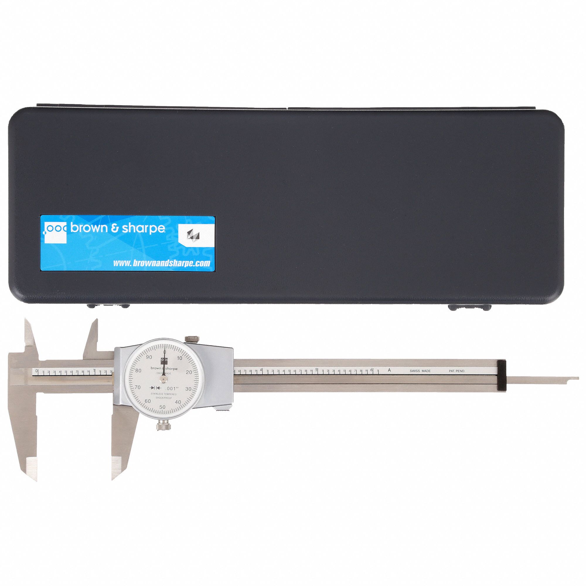TESA BROWN & SHARPE Inch Dial Caliper, Range 0 in to 6 in, Range per