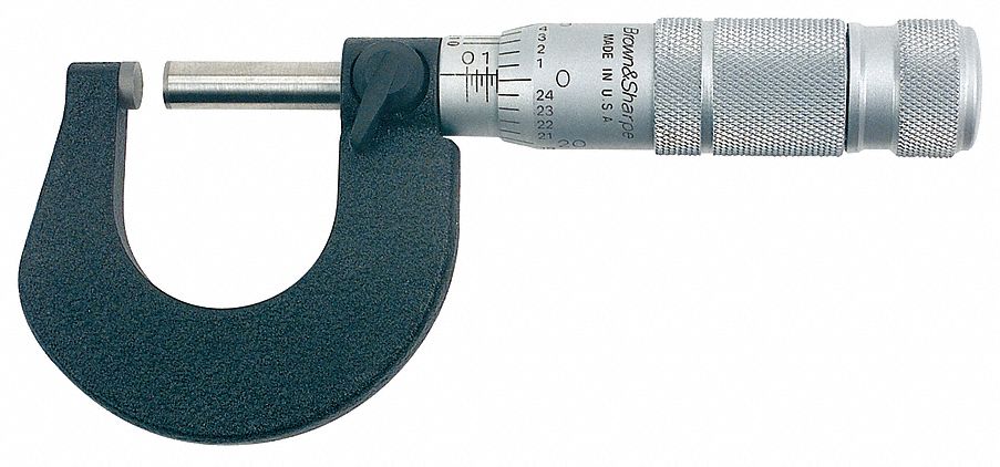 Mechanical Outside Micrometer: 0 in to 1 in, Inch, +/-0.0001 in Accuracy
