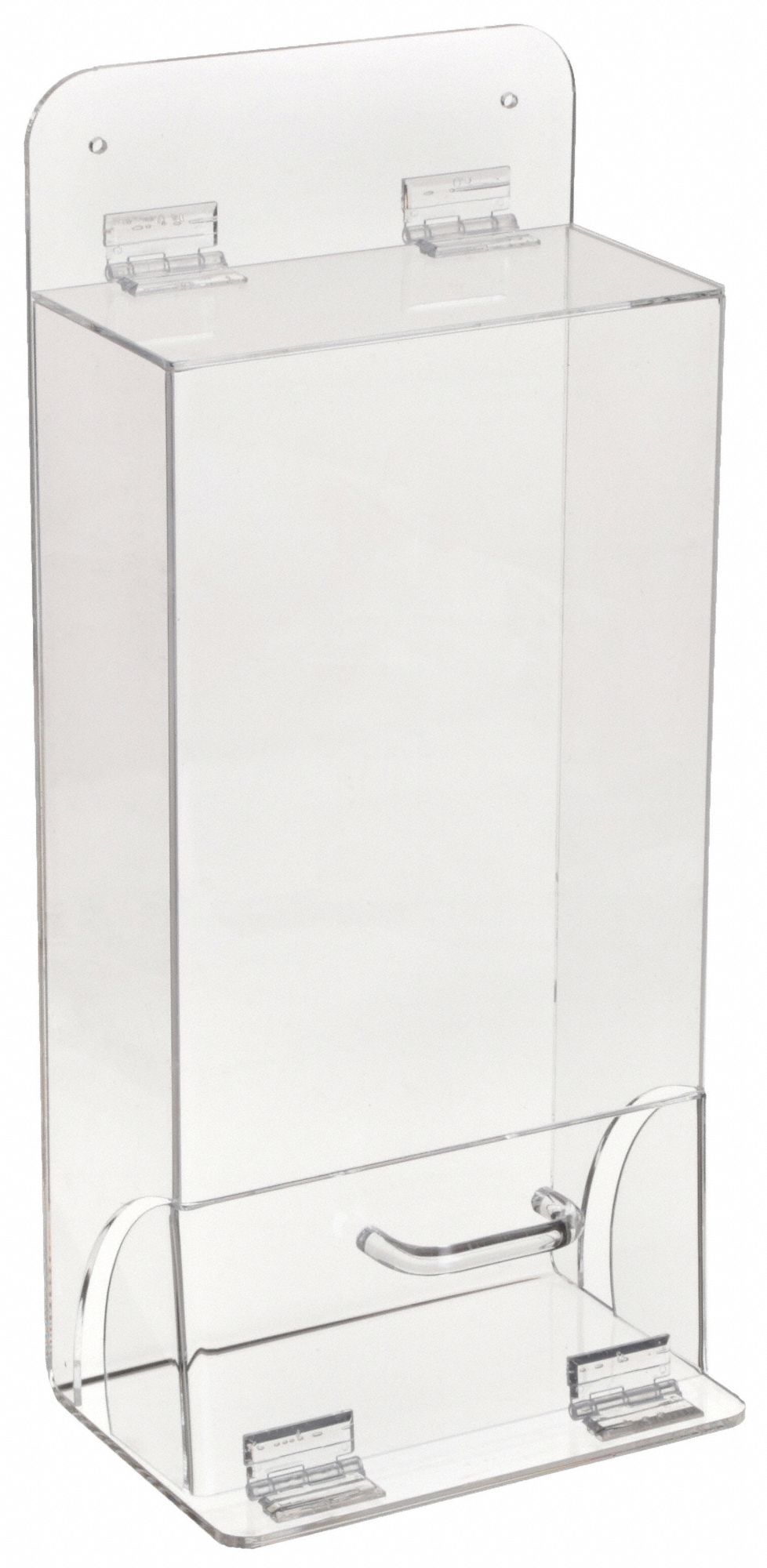 PROTECTIVE EYEWEAR DISPENSER, STACK-TOWER, 20 PAIRS, CLEAR, ACRYLIC, WALL, 8 X 18 X 4 IN