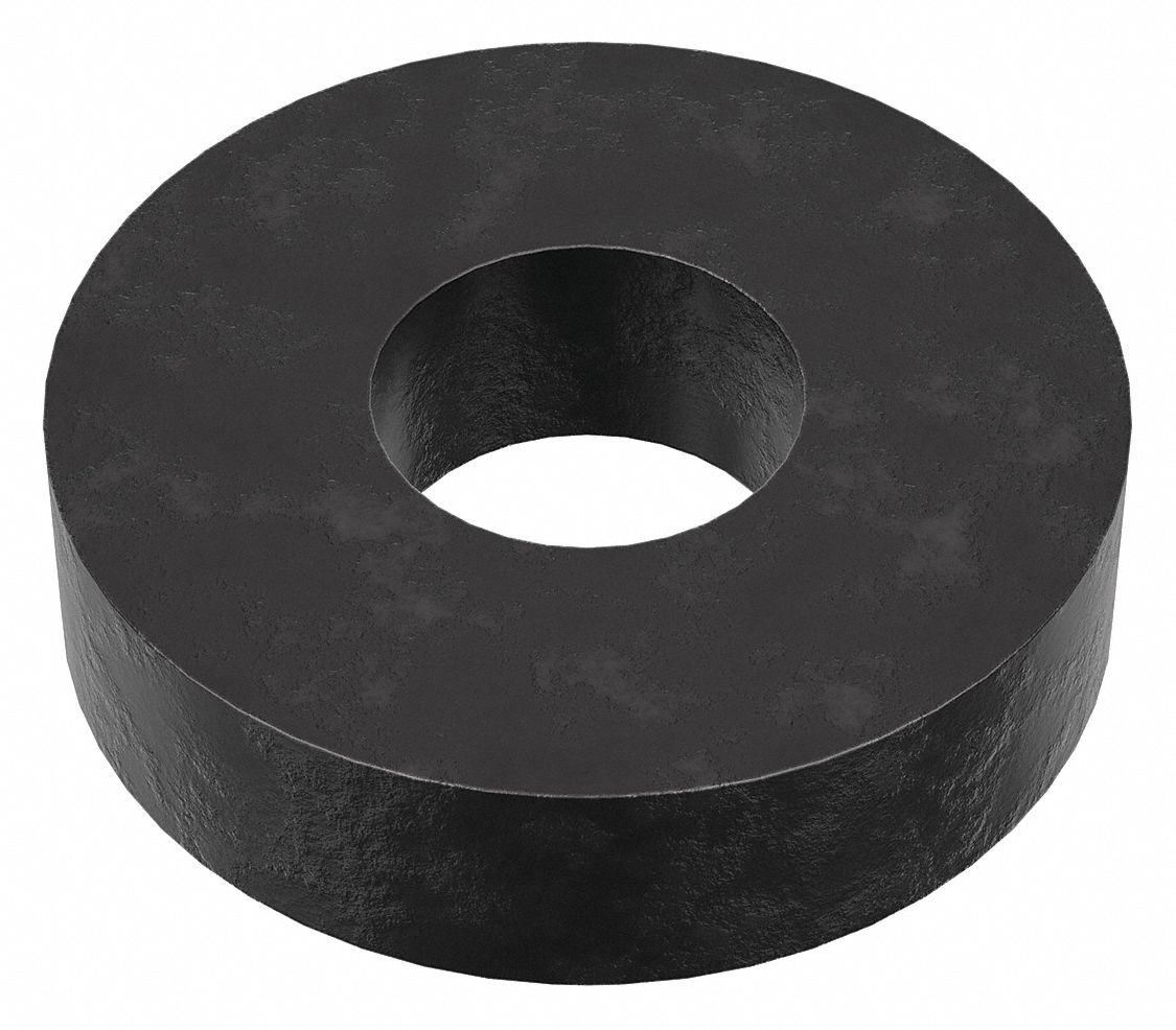 Flat Washer: Case Hardened, Black Oxide, Steel, M3 Screw Sz, 3.2 mm In Dia, 8 mm Out Dia, 25 PK