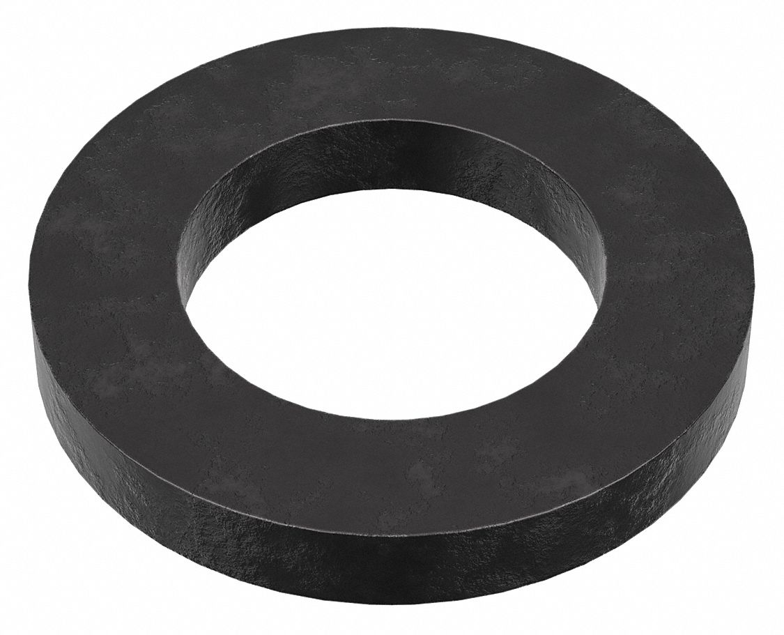 Flat Washer: Case Hardened, Black Oxide, Steel, M12 Screw Sz, 13 mm In Dia, 22 mm Out Dia, 10 PK