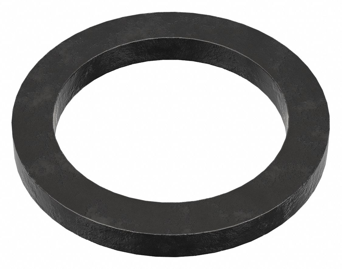 Flat Washer: Case Hardened, Black Oxide, Steel, M36 Screw Sz, 37 mm In Dia, 50 mm Out Dia, 5 PK