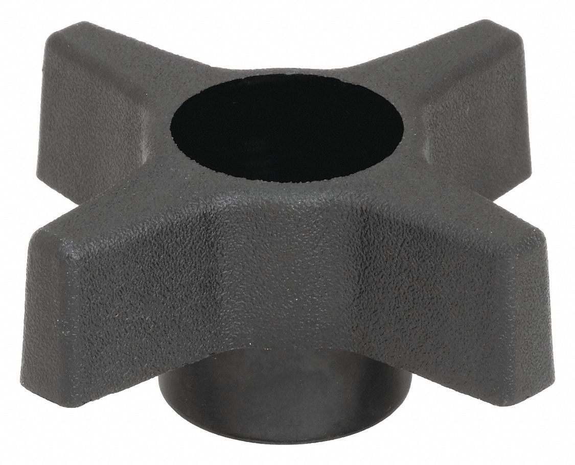 INNOVATIVE COMPONENTS, 4 Point, Plastic, Hand Knob 5REK4GNH7HEX4P7