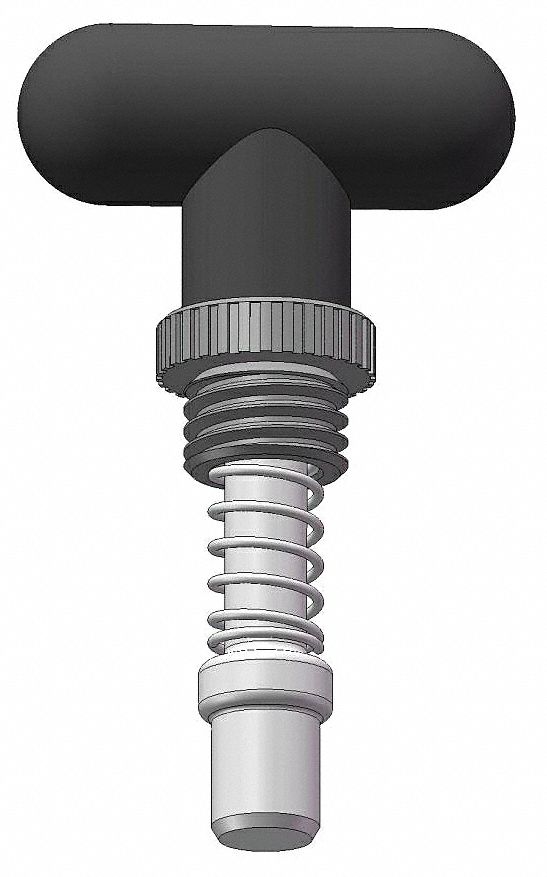 INNOVATIVE COMPONENTS Spring Plunger, Polypropylene 5REK7GI1/2S2.25