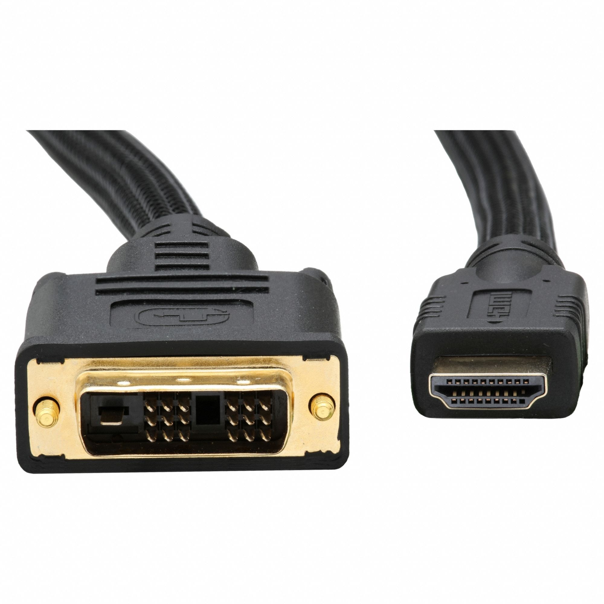 HDMI Adapter Cable: 6 ft Overall Lg, PVC, Black, Shielded, Commercial