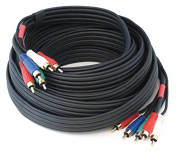 Monoprice Rca Audiovideo Cable 25 Ft Lg Black Componentrg 59u 27 Awg22 Awg Conductor 9139