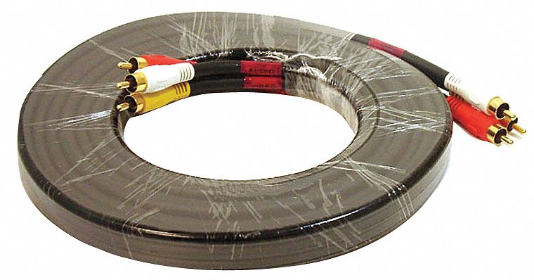 TRIPLE RCA DUBBING CABLE,RG59U,25 FT.