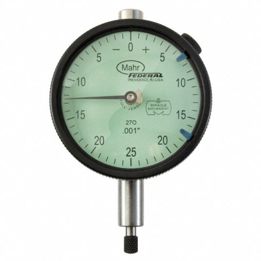 MAHR Dial Indicator - Lug Back: 0 in to 0.125 in Range, Balanced ...