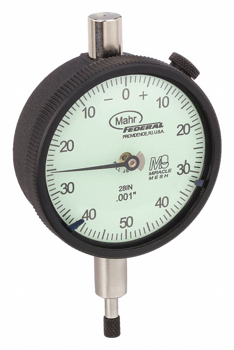 MAHR, 0 in to 0.25 in Range, Balanced Reading, Dial Indicator Lug Back 5RHG22015792 Grainger