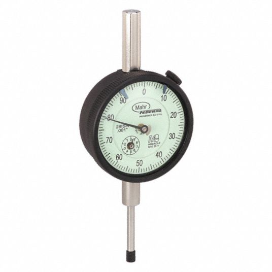 MAHR, 0 in to 1 in Range, Continuous Reading, Dial Indicator - Lug Back ...