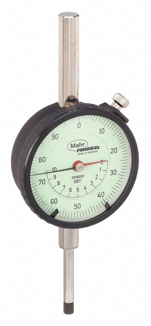 MAHR, 0 in to 1 in Range, Continuous Reading, Dial Indicator - Lug Back ...