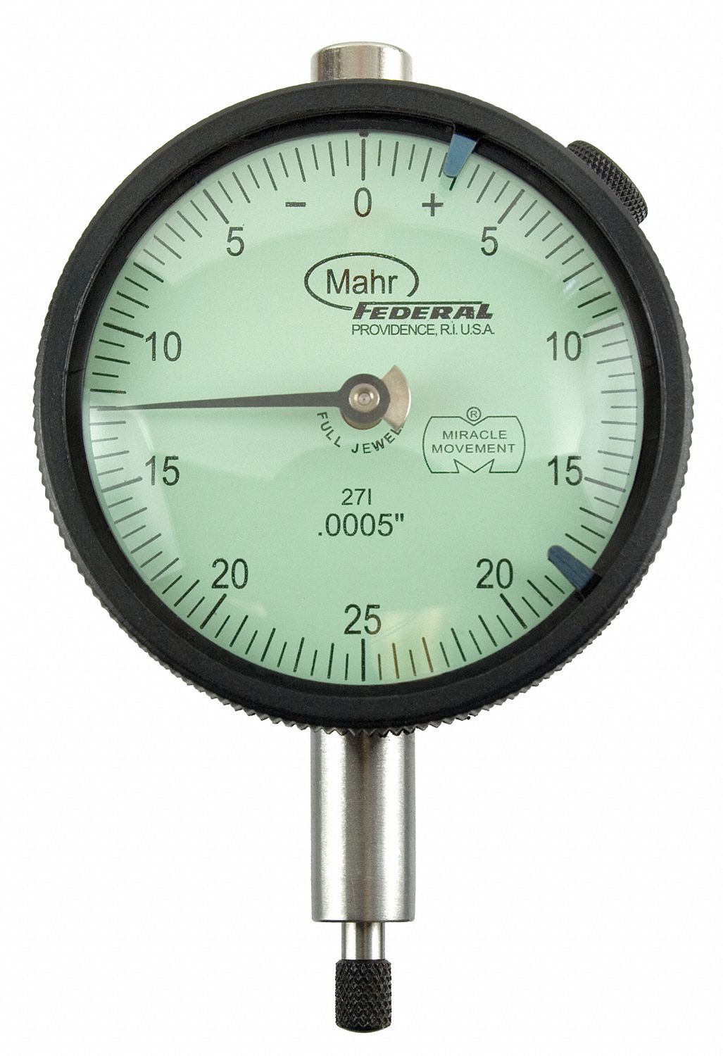 MAHR Dial Indicator - Lug Back, Range 0 in to 0.025 in, Back Type Lug ...