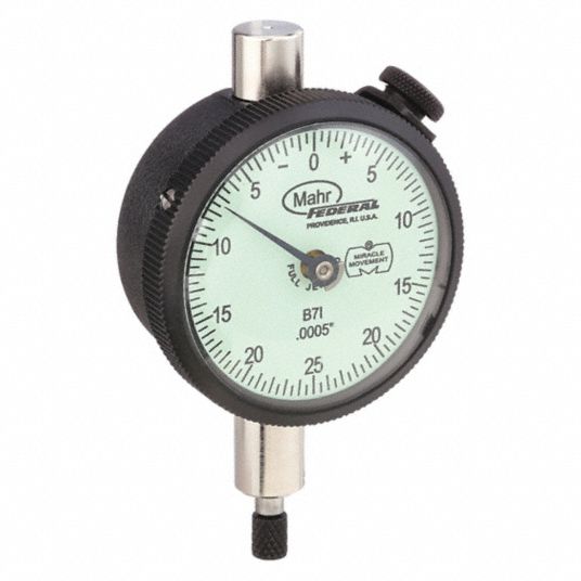 MAHR, 0 in to 0.125 in Range, Balanced Reading, Dial Indicator - Lug ...