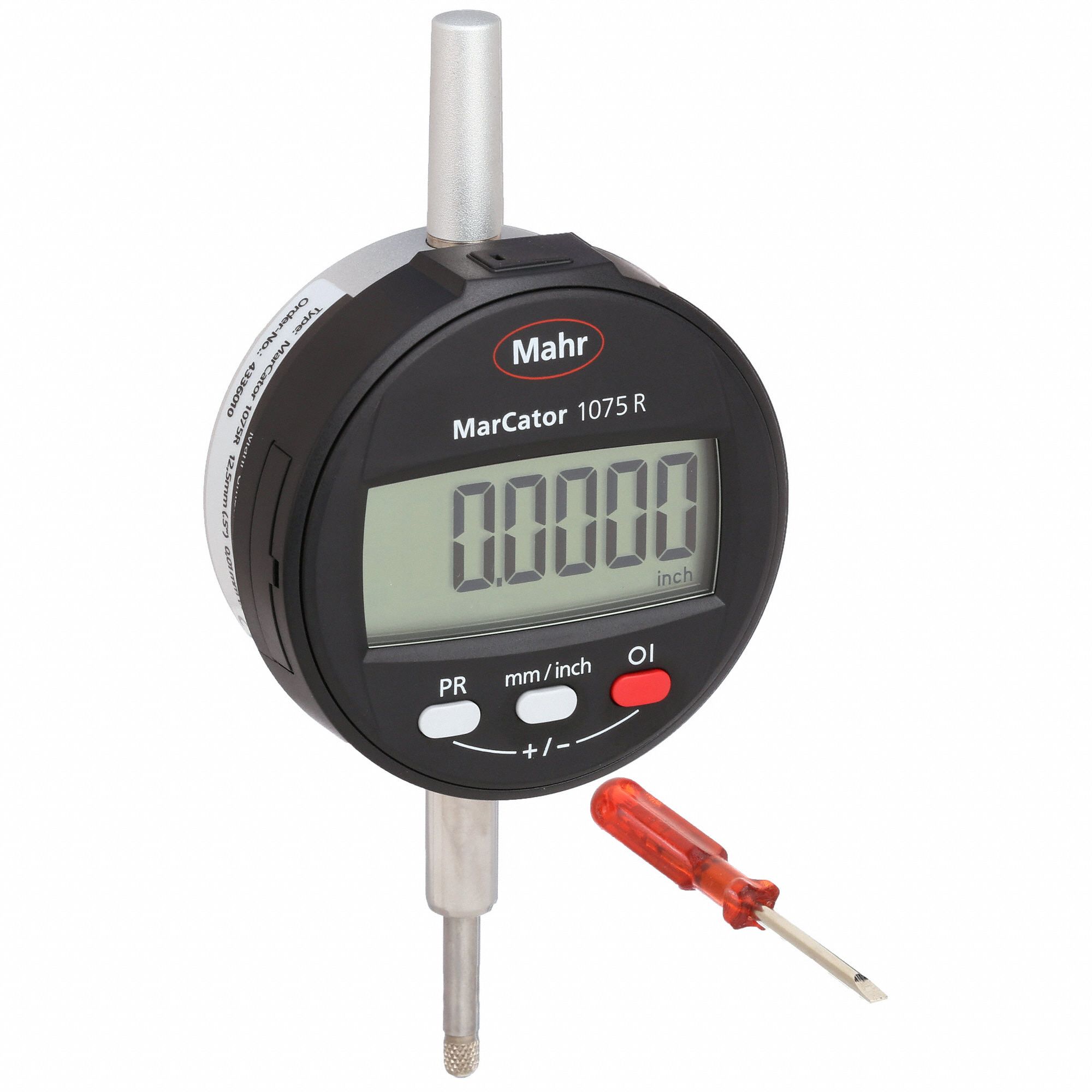 MAHR INC Digital Indicator, Series 1075R, Range 0 in to 0.5 in, 0 mm to