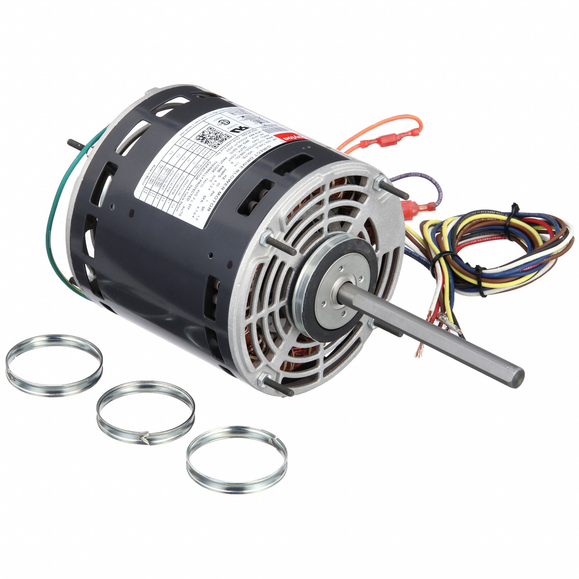 DAYTON, 4 Speed, Open Air-Over, Direct Drive Blower Motor - 5RHT8|5RHT8 ...