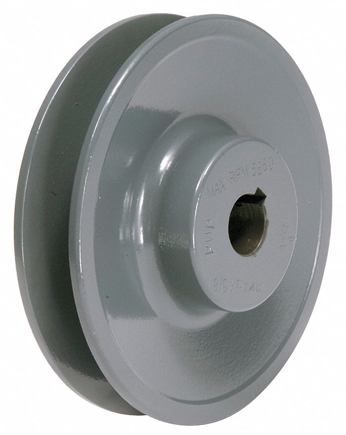 V-BELT PULLEY,3.95 IN OD,1 IN BORE,