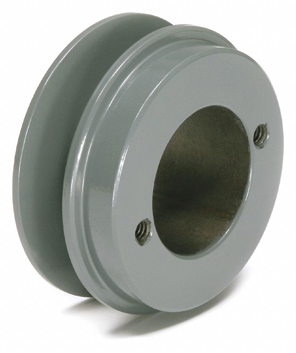 V-Belt Pulley: BK30, 1 Groove, 3.15 in OD, Bushed Bore, H/QT, Cast Iron