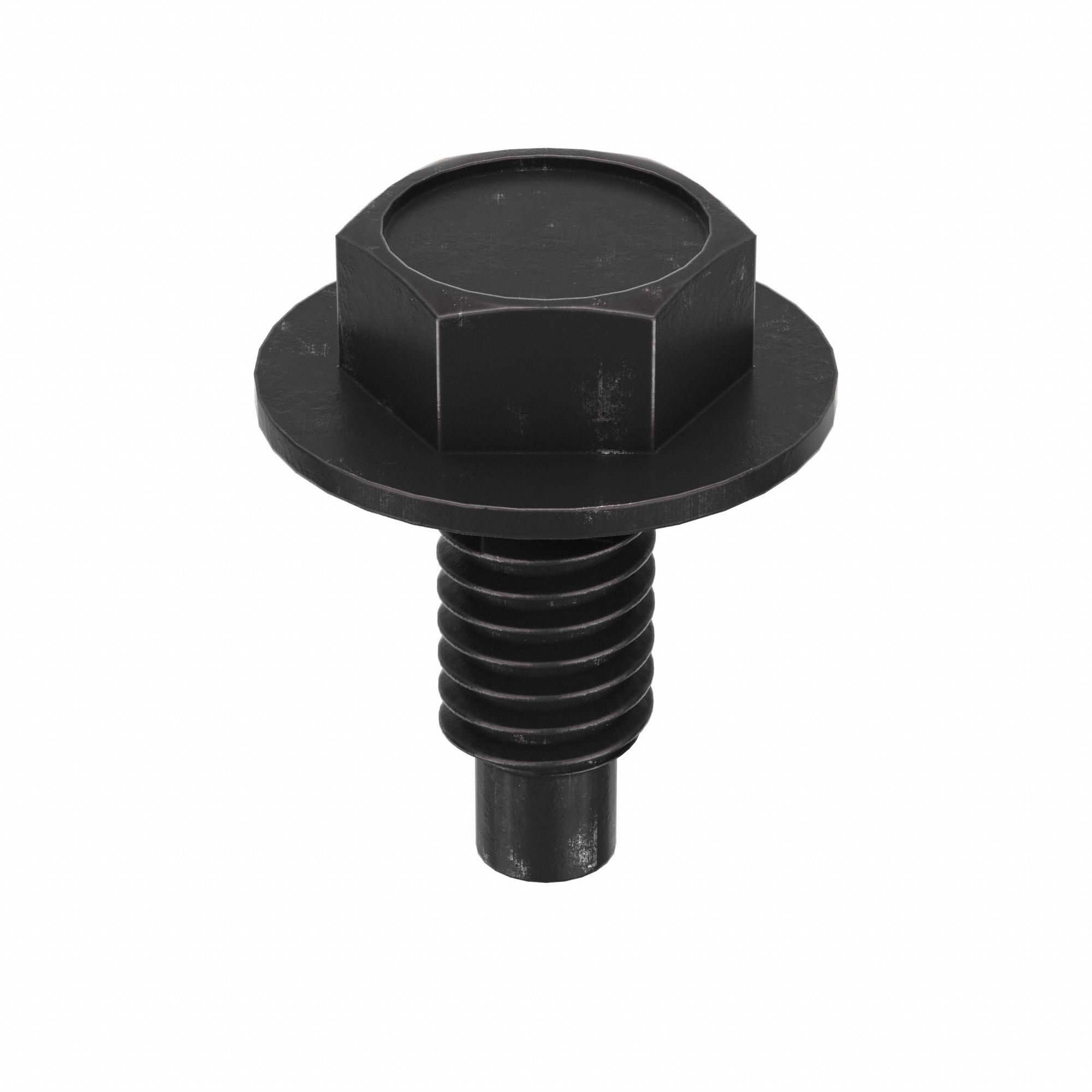 Machine Screw: 5/16"-18 Thread Size, 1 in Lg, Steel, Phosphate, Hex Washer, External Hex, 50 PK
