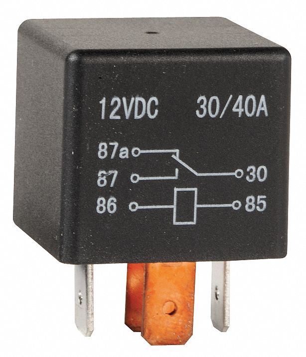 GRAINGER APPROVED Automotive Relay, 12VDC, 20A @ 12V, 5 Pins, SPDT, Pin