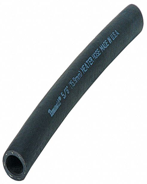 HEATER HOSE, ⅝ IN INSIDE DIAMETER, 50 FT HOSE LENGTH, BLACK, EPDM, AIR/FRESH WATER