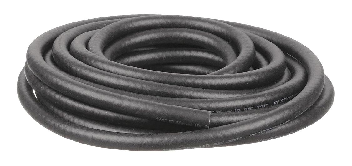 Heater Hose: 1 in Hose Inside Dia., 50 ft Hose Lg, Black, EPDM, EPDM