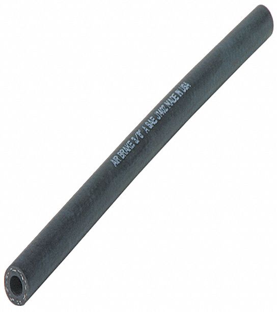 THERMOID 100 Ft. EPDM Rubber Air Brake Hose with 3/8" Inside Dia., Black   Rubber Hoses   5RMA8|482106490