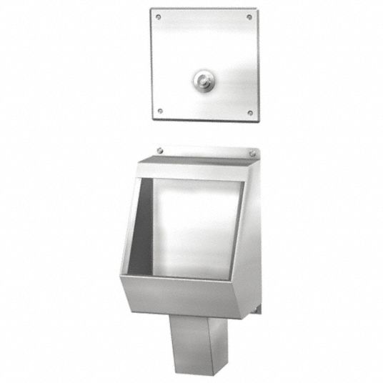 ACORN Back, Stainless Steel, Acorn DuraWare(R), Washout Prison Urinal, 3/4 in Spud Connection