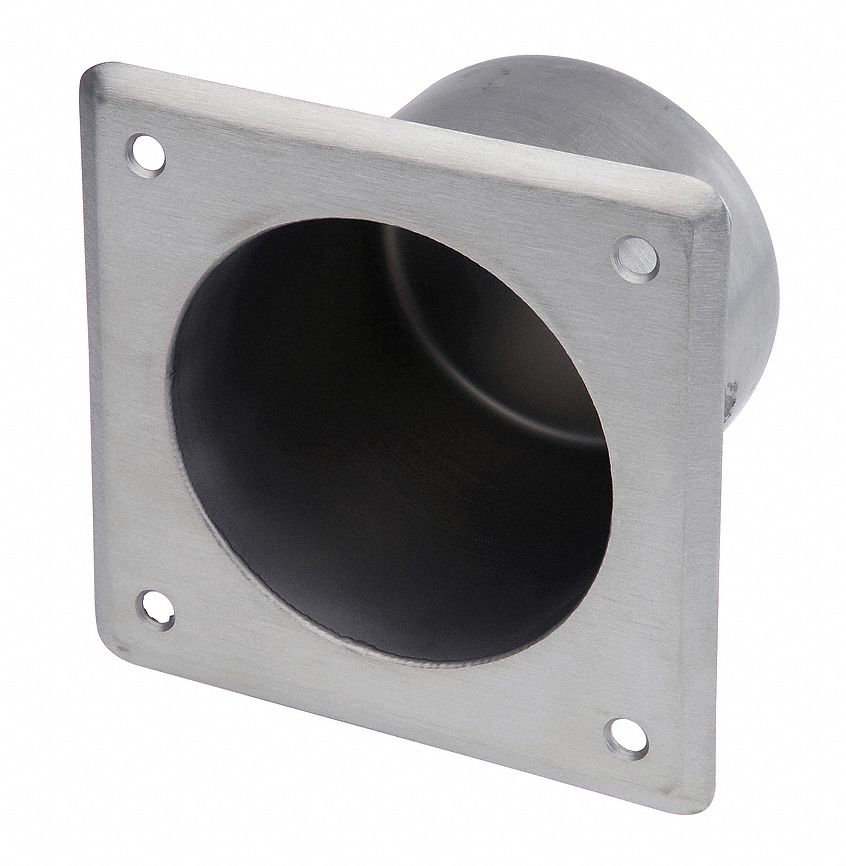 Toilet Paper Holder: Std Core, Horizontal Single Roll, Recessed Holder, Stainless Steel, Satin