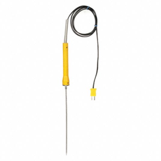 k-Type Thermocouple Thermometer with Angled High Temperature Surface Probe