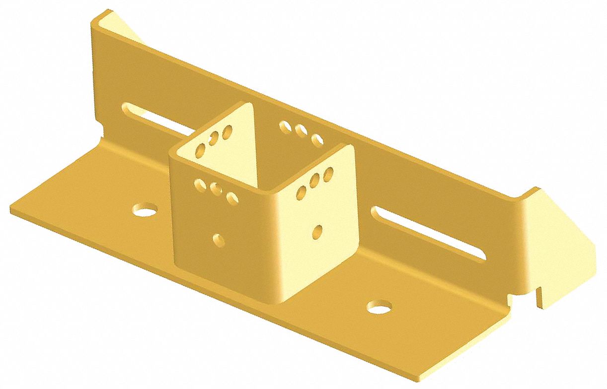 STANCHION, FOR SKY GRIP CONCRETE SYSTEM, MAX WEIGHT 310 LBS, CSA, METALLIC, 25 IN, ZINC-PLATED STEEL