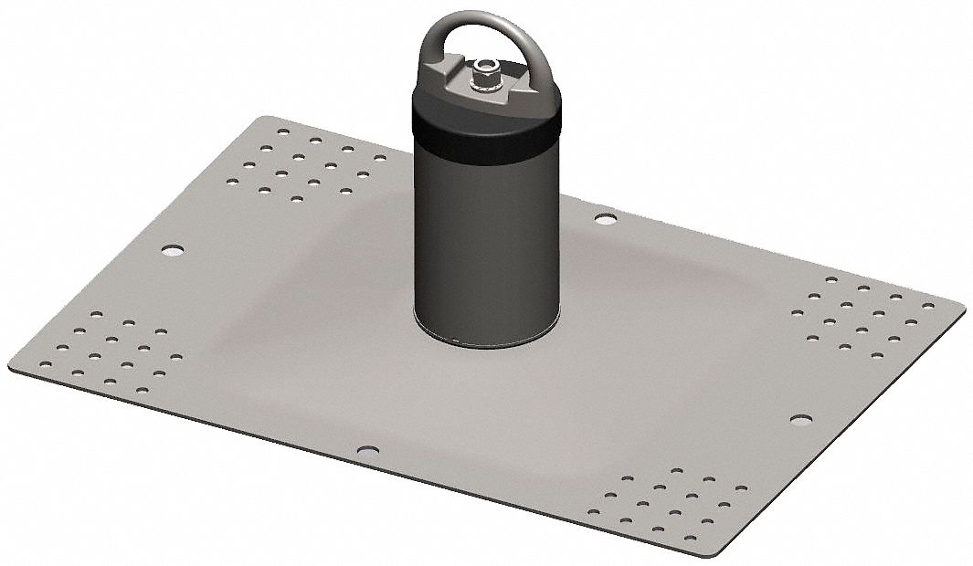 ROOF ANCHOR, 5,000 LB TENSILE STRENGTH, 16 IN WIDTH, 22 IN L, 310 LB CAPACITY