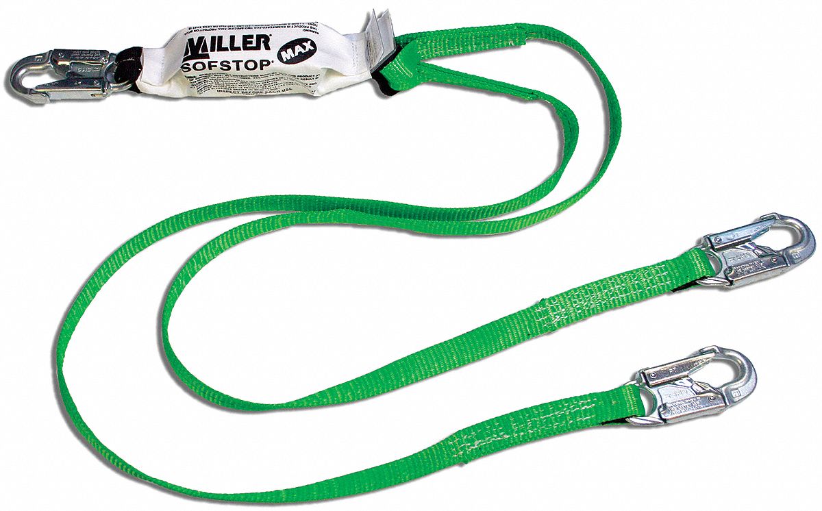 Shock-Absorbing Lanyard, 6 ft., 400 lb.