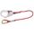 POSITIONING LANYARD, STEEL REBAR HOOK, STEEL CARABINER, 4 FT L, 310 LB CAPACITY