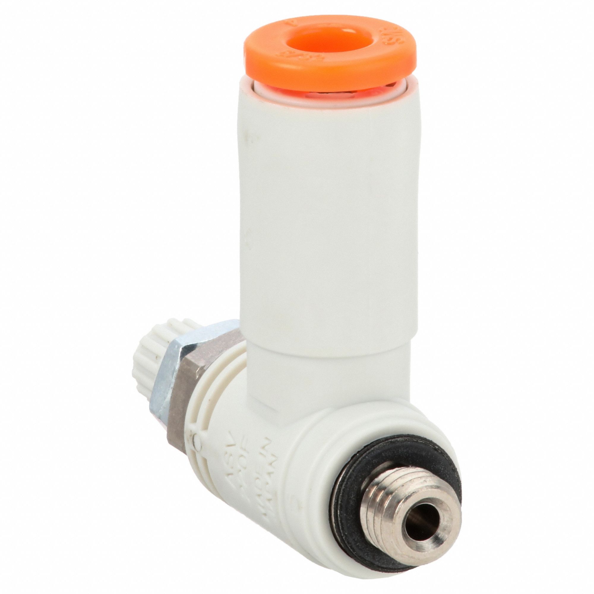 SPEED EXHAUST CONTROL VALVE, ELBOW FITTING, SCREW, M3 VALVE BODY SIZE, METER OUT, #10-32 UN