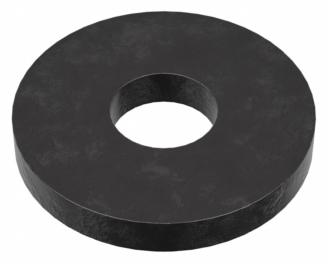 Flat Washer: Case Hardened, Black Oxide, Steel, M5 Screw Sz, 5.3 mm In Dia, 15 mm Out Dia, 5 PK