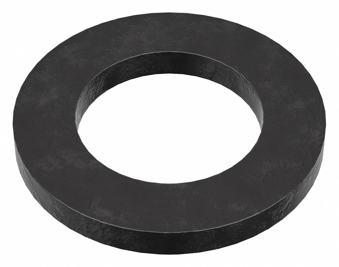 Flat Washer: Case Hardened, Black Oxide, Steel, M20 Screw Sz, 21 mm In Dia, 35 mm Out Dia, 5 PK