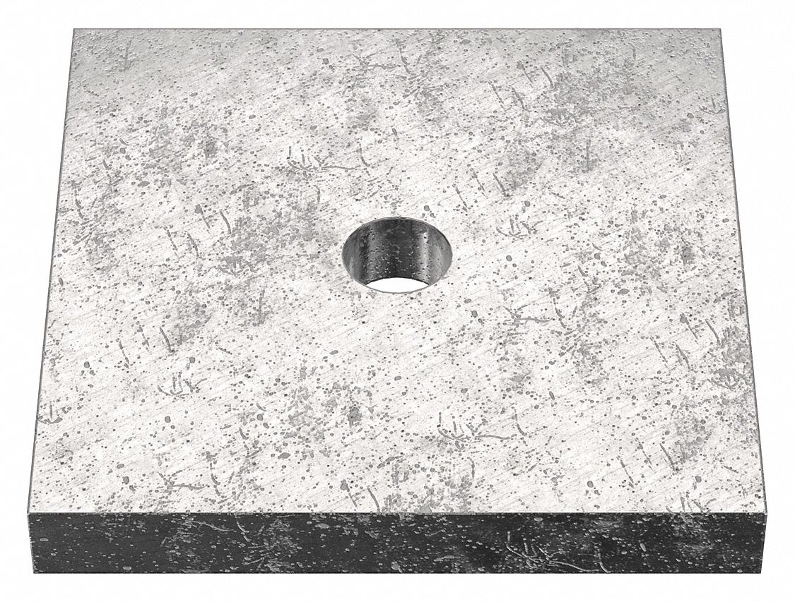 Square Washer: 18-8, Stainless Steel, 1/4 in Screw Sz, 0.312 in In Dia, 0.265 in Max Thick, 18-8