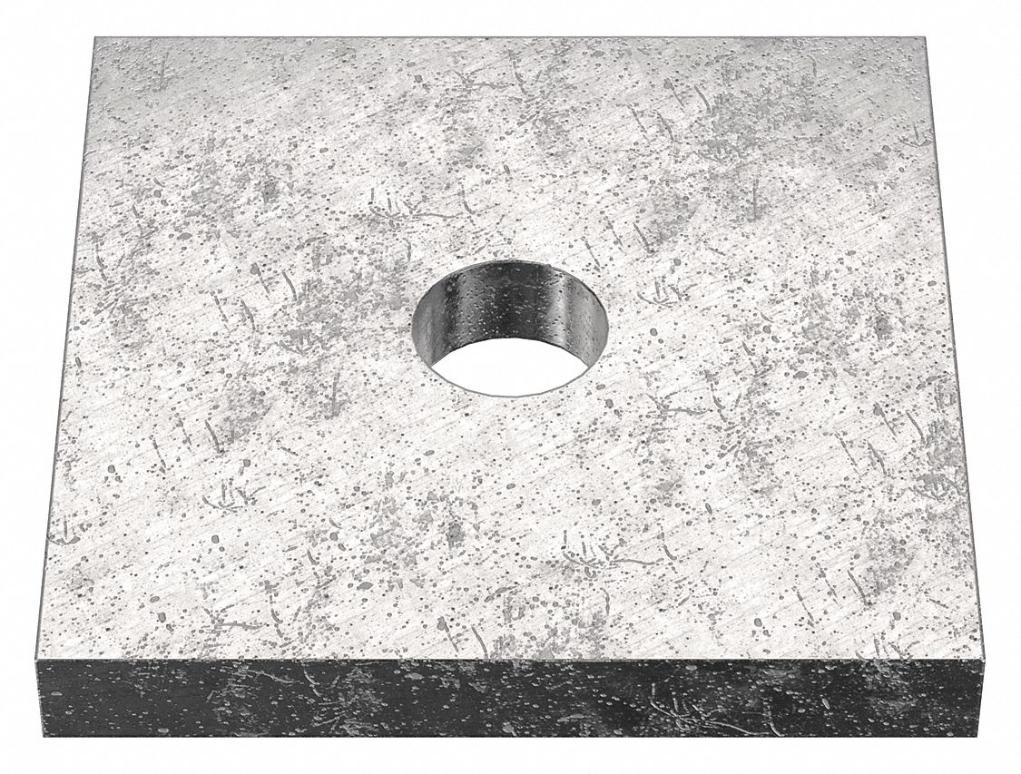 Square Washer: 18-8, Stainless Steel, 3/8 in Screw Sz, 0.438 in In Dia, 0.265 in Max Thick, 18-8