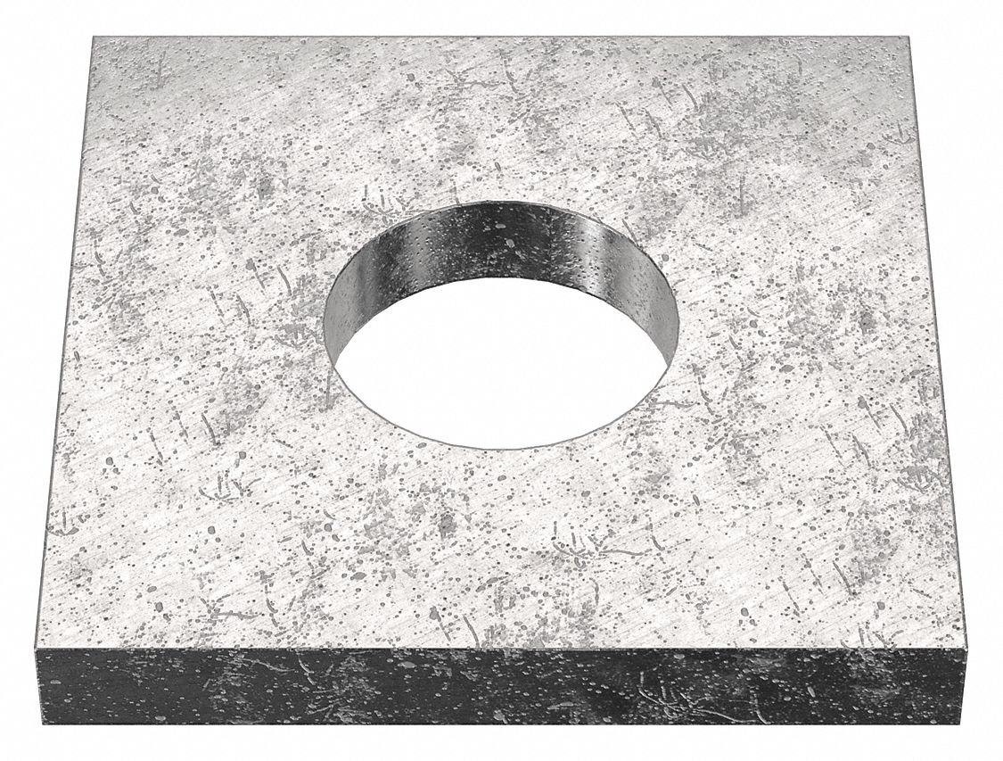 Square Washer: 18-8, Stainless Steel, 3/4 in Screw Sz, 0.812 in In Dia, 0.265 in Max Thick, 18-8