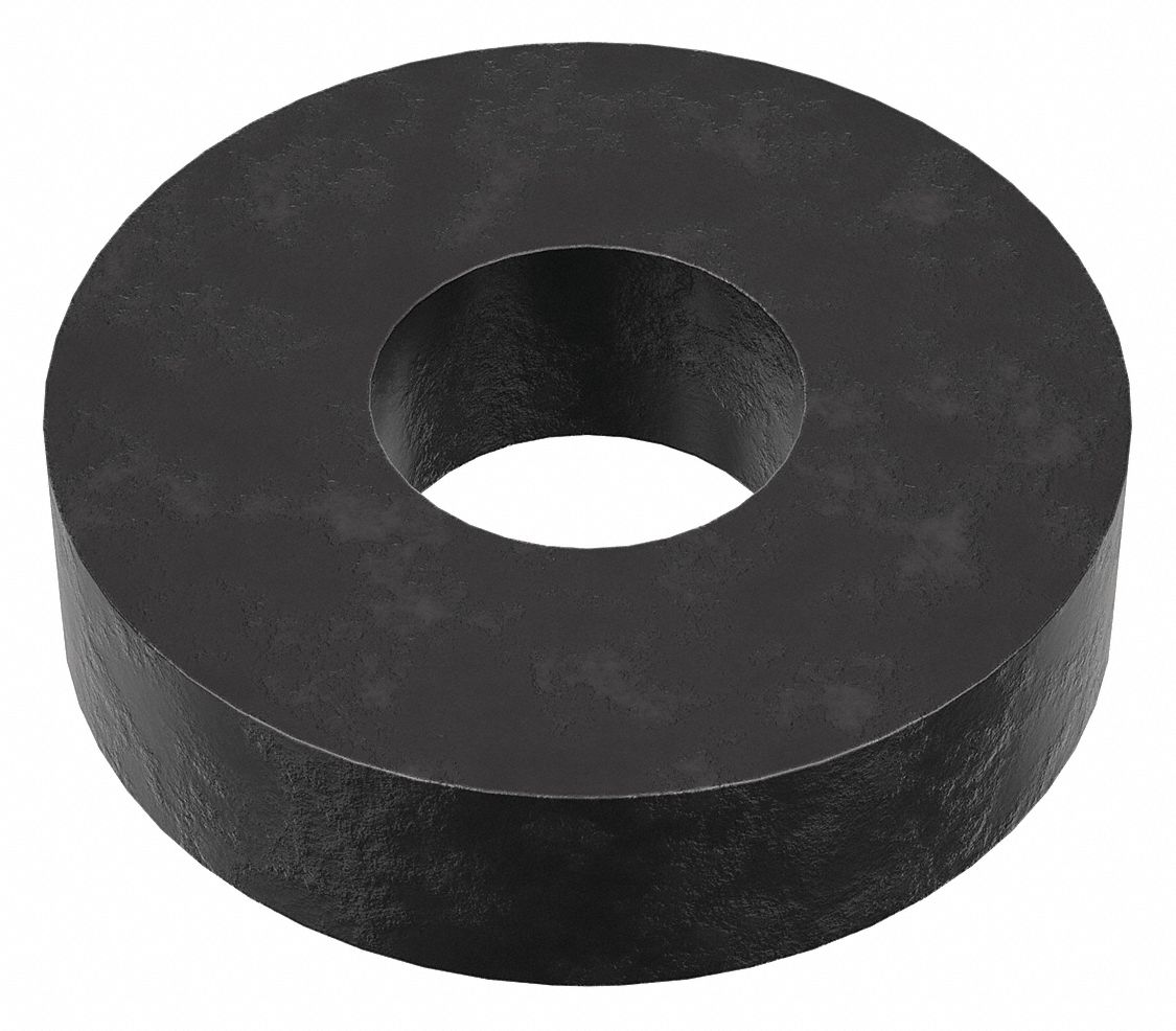 Flat Washer: Case Hardened, Black Oxide, Steel, #4 Screw Sz, 0.125 in In Dia, 5/16 in Out Dia, 25 PK