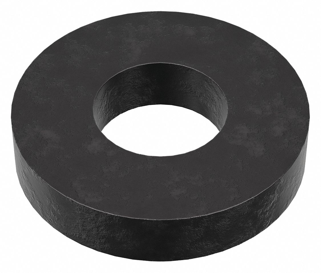 THICK WASHER, FOR ¼ IN SCREW, STEEL, CASE HARDENED, BLACK OXIDE, 0.281 IN ID, 25 PK