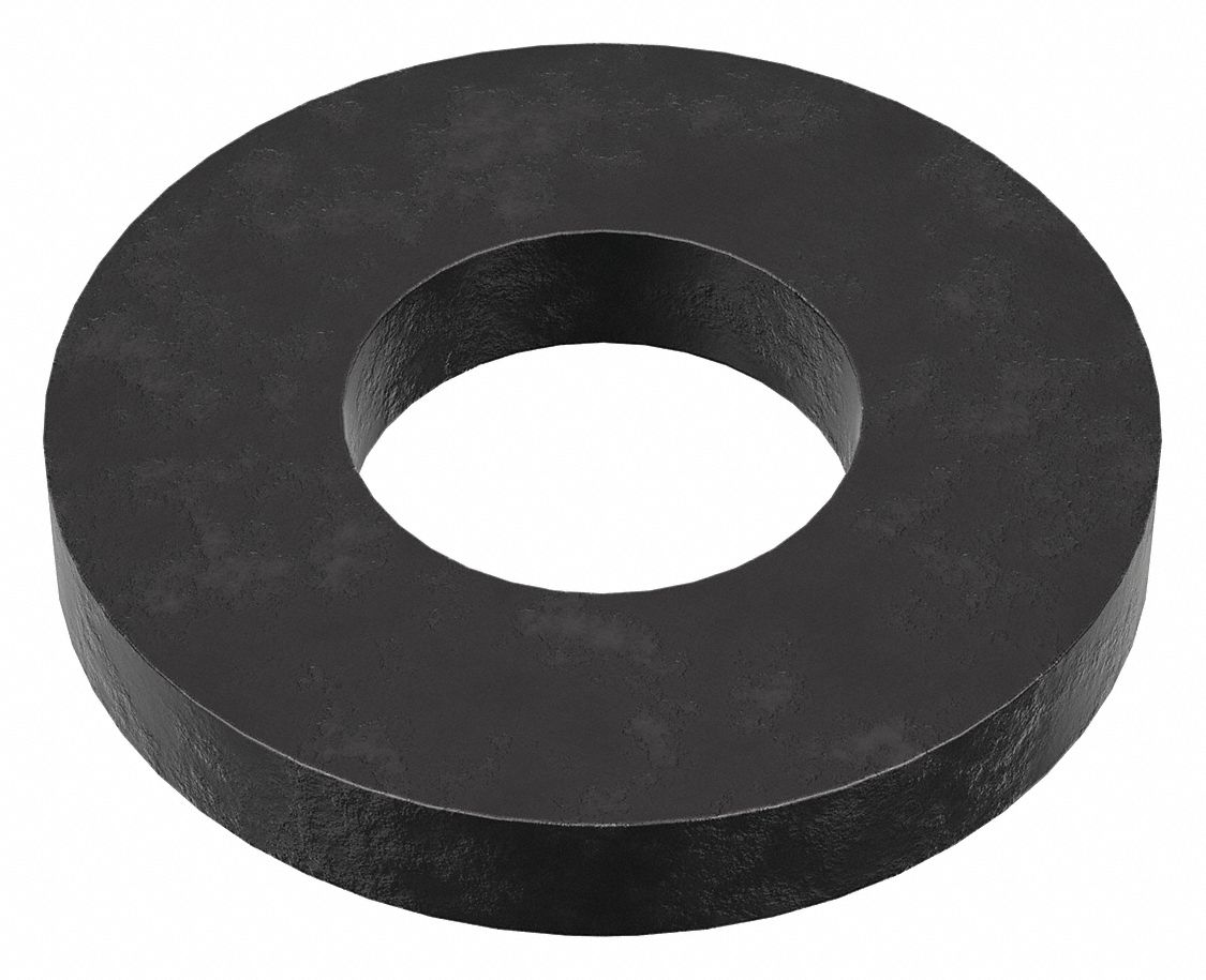 THICK WASHER, FOR ⅜ IN SCREW, STEEL, CASE HARDENED, BLACK OXIDE, 0.406 IN ID