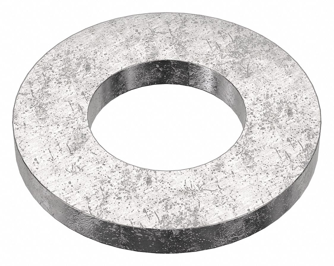Flat Washer: 18-8, Stainless Steel, 1 1/4 in Screw Sz, 1.281 in In Dia, 2 1/2 in Out Dia, 18-8