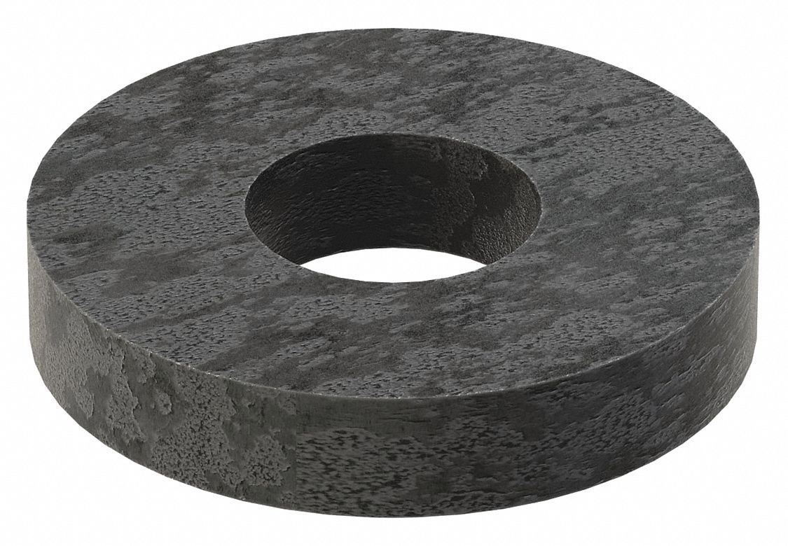 Beveled Flat Washer: Case Hardened, Black Oxide, Steel, #10 Screw Sz, 0.203 in In Dia, 25 PK