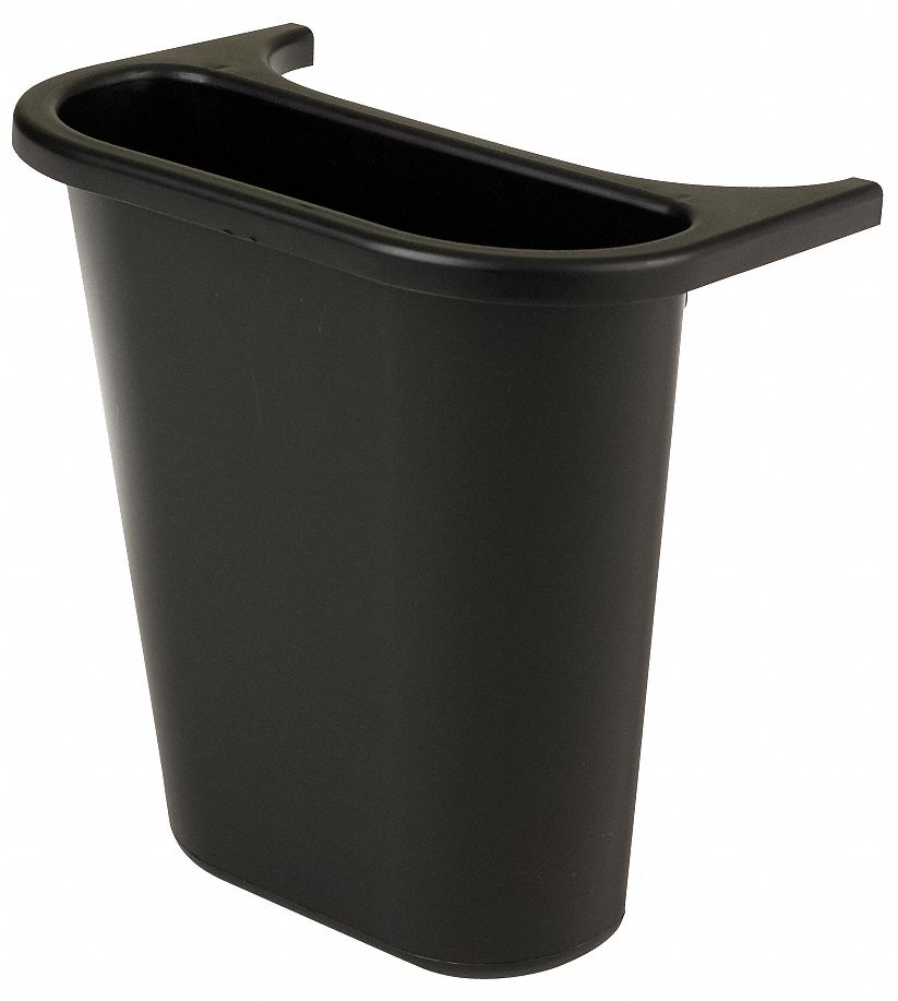 RUBBERMAID COMMERCIAL PRODUCTS, Black, 1 gal Capacity, Recycling Saddle ...